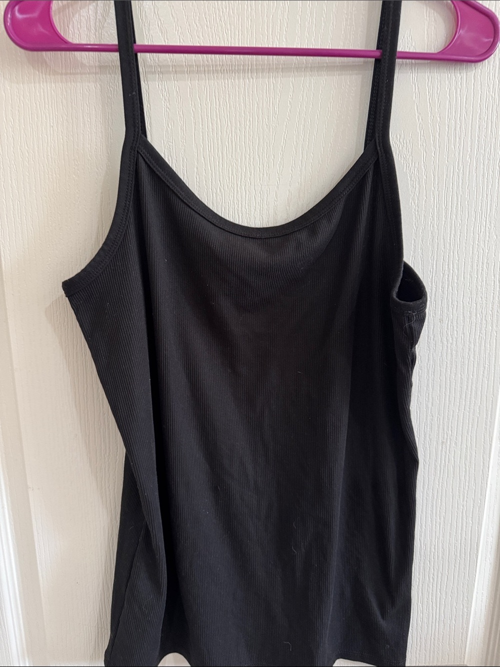 No Boundaries Black Ribbed Spaghetti Strap Camisole Top